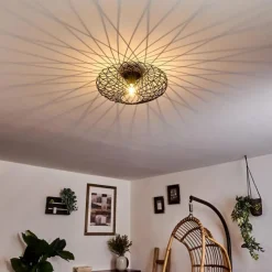 Lampes Dorées-hofstein Plafonnier Wemude Noir doré, 1 lumière