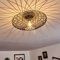 Lampes Dorées-hofstein Plafonnier Wemude Noir doré, 1 lumière