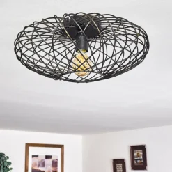 Lampes Dorées-hofstein Plafonnier Wemude Noir doré, 1 lumière
