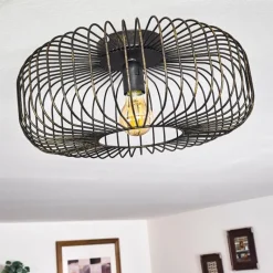 Lampes Dorées-hofstein Plafonnier Wemude Noir doré, 1 lumière