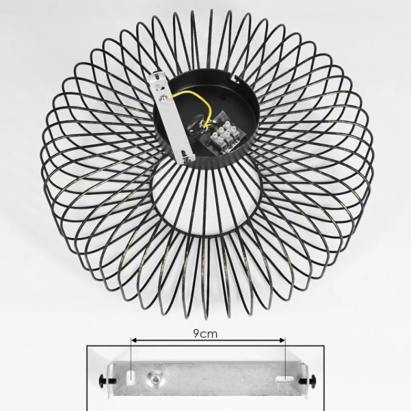 Lampes Dorées-hofstein Plafonnier Wemude Noir doré, 1 lumière