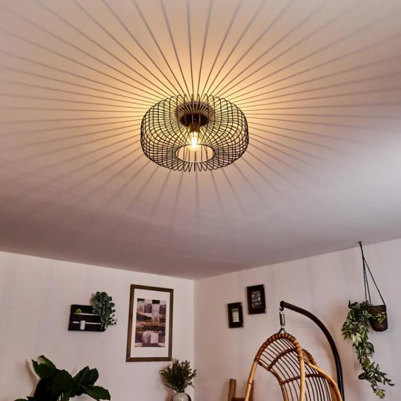 Lampes Dorées-hofstein Plafonnier Wemude Noir doré, 1 lumière