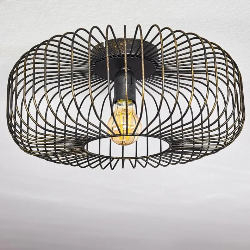 Lampes Dorées-hofstein Plafonnier Wemude Noir doré, 1 lumière