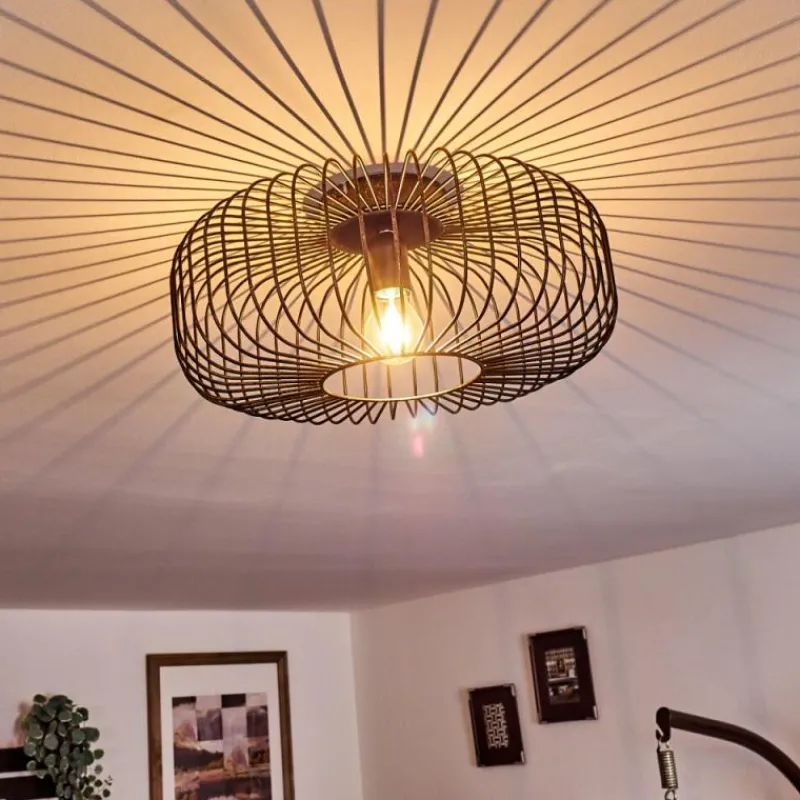 Lampes Dorées-hofstein Plafonnier Wemude Noir doré, 1 lumière