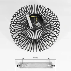 Lampes Dorées-hofstein Plafonnier Wemude Noir doré, 1 lumière