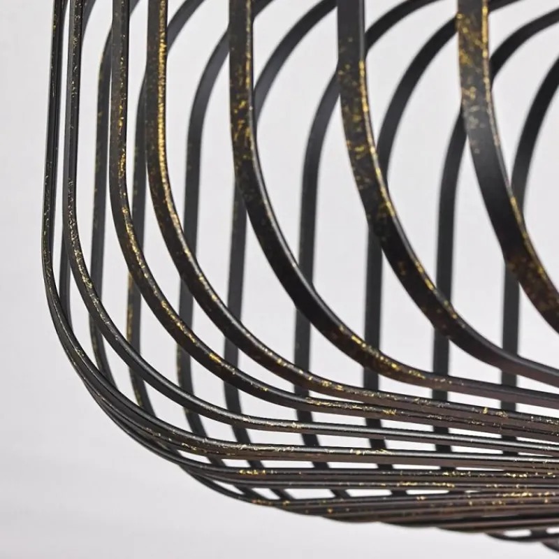 Lampes Dorées-hofstein Plafonnier Wemude Noir doré, 1 lumière