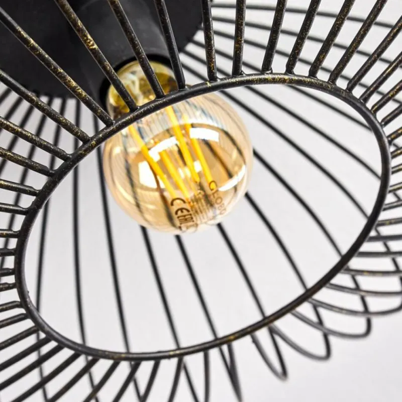 Lampes Dorées-hofstein Plafonnier Wemude Noir doré, 1 lumière