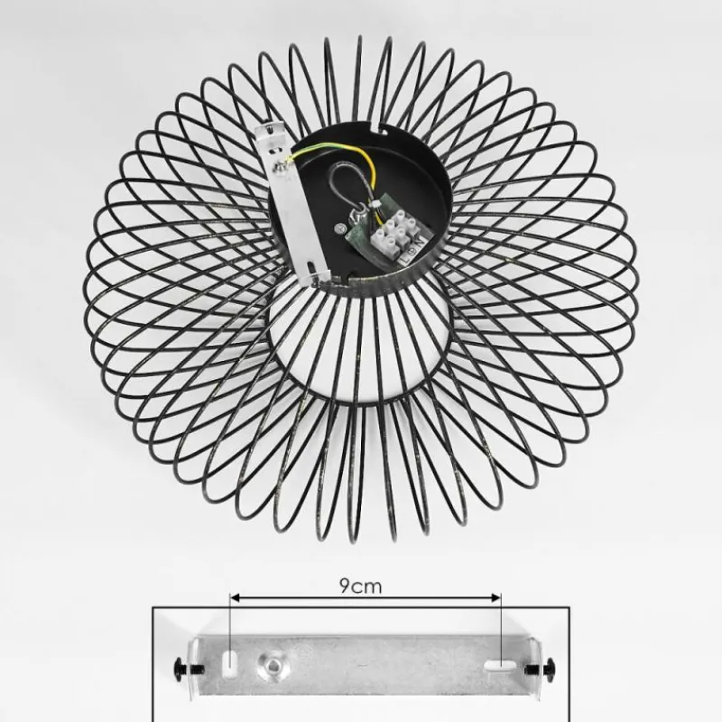 Lampes Dorées-hofstein Plafonnier Wemude Noir doré, 1 lumière