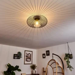 Lampes Dorées-hofstein Plafonnier Wemude Noir doré, 1 lumière