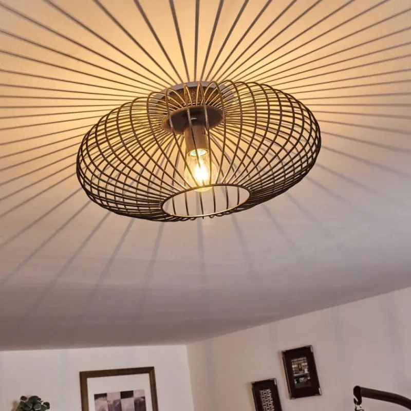 Lampes Dorées-hofstein Plafonnier Wemude Noir doré, 1 lumière