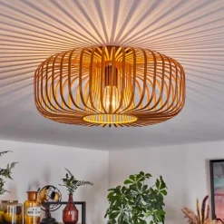 Lampes Industrielles-hofstein Plafonnier Wemude Ocre, 1 lumière