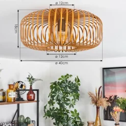 Lampes Industrielles-hofstein Plafonnier Wemude Ocre, 1 lumière