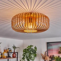 Lampes Industrielles-hofstein Plafonnier Wemude Ocre, 1 lumière