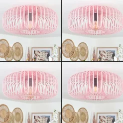 Lampes Industrielles-hofstein Plafonnier Wemude Rose, 1 lumière