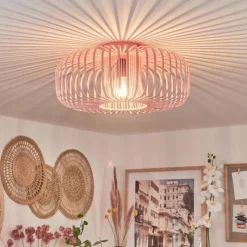 Lampes Industrielles-hofstein Plafonnier Wemude Rose, 1 lumière