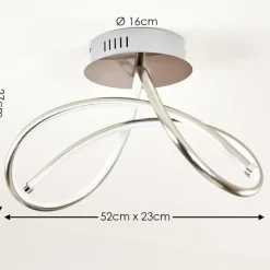 hofstein Plafonnier Wengi LED Nickel mat, 1 lumière* Éclairage Led