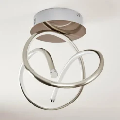 hofstein Plafonnier Wengi LED Nickel mat, 1 lumière* Éclairage Led