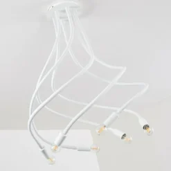 Lampes Vintages & Rétros-hofstein Plafonnier Wertach Blanc, 6 lumières