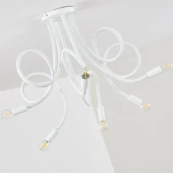 Lampes Vintages & Rétros-hofstein Plafonnier Wertach Blanc, 6 lumières