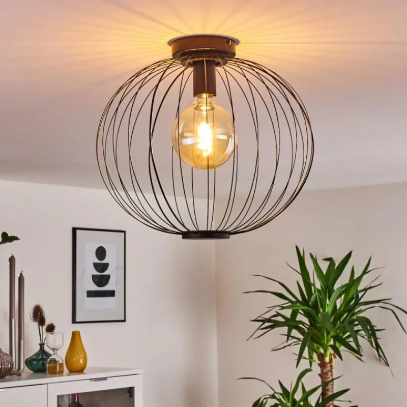 hofstein Plafonnier Wharua Noir, 1 lumière