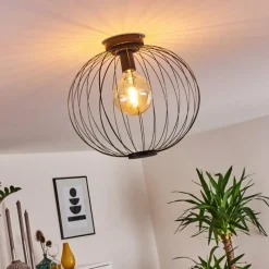 hofstein Plafonnier Wharua Noir, 1 lumière