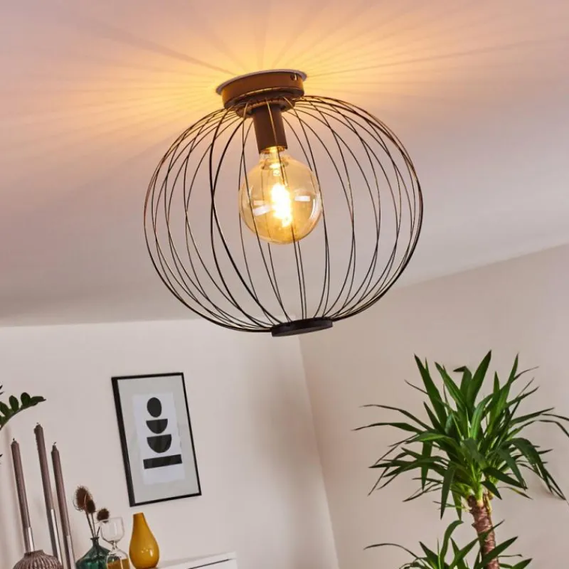 hofstein Plafonnier Wharua Noir, 1 lumière