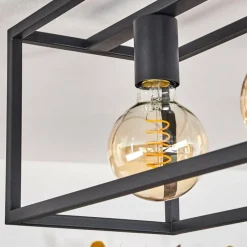 Lampes Industrielles-hofstein Plafonnier Wick Noir, 4 lumières