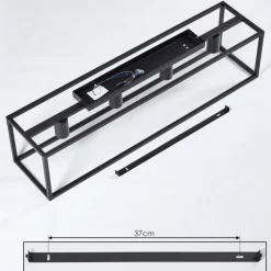 Lampes Industrielles-hofstein Plafonnier Wick Noir, 4 lumières