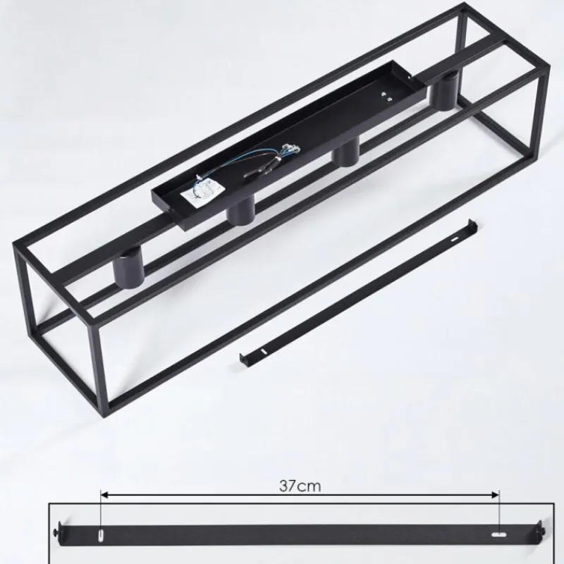 Lampes Industrielles-hofstein Plafonnier Wick Noir, 4 lumières