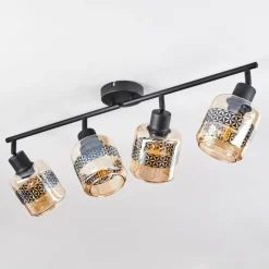 hofstein Plafonnier Wigan Noir, 4 lumières