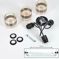 hofstein Plafonnier Wigan Noir, 3 lumières