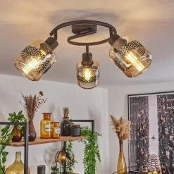 hofstein Plafonnier Wigan Noir, 3 lumières