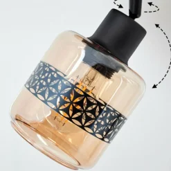 hofstein Plafonnier Wigan Noir, 1 lumière