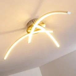 hofstein Plafonnier Wikon LED Nickel mat, 3 lumières