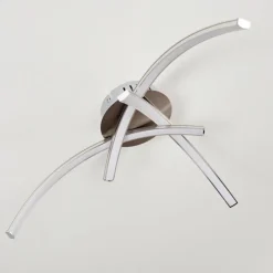 hofstein Plafonnier Wikon LED Nickel mat, 3 lumières