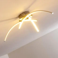 hofstein Plafonnier Wikon LED Nickel mat, 3 lumières