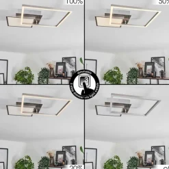 hofstein Plafonnier Wimmarp LED Chrome, Nickel mat, 1 lumière