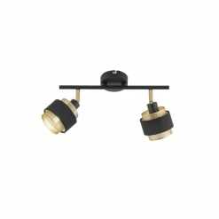 Luminaires Wofi Plafonnier Wofi GROVE Noir, 2 lumières* Spots Et Projecteurs