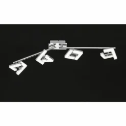 Luminaires Wofi Plafonnier Wofi LEA LED Chrome, 4 lumières