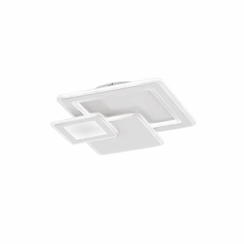 Luminaires Wofi Plafonnier Wofi MOLA LED Blanc, 1 lumière, Télécommandes* Éclairage Led