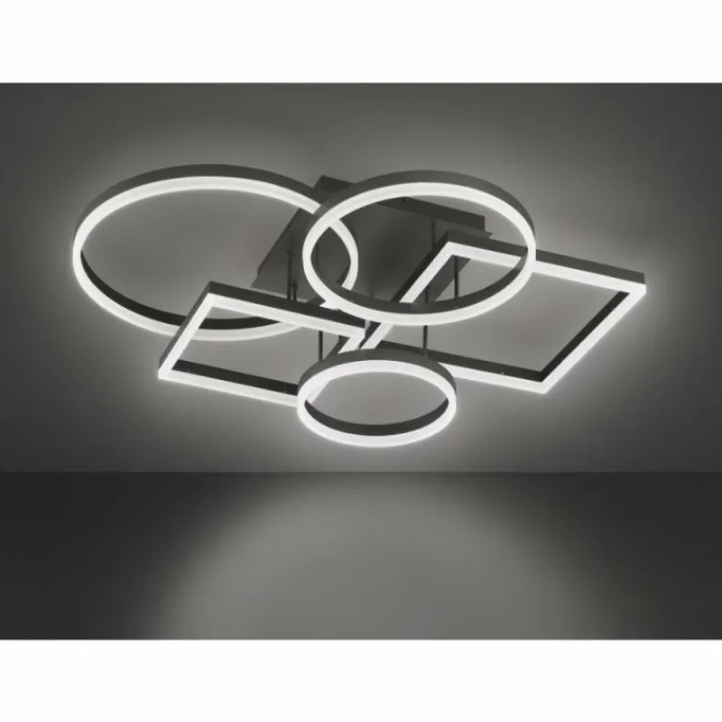 Luminaires Wofi Plafonnier Wofi VAASA LED Gris, 5 lumières* Éclairage Led