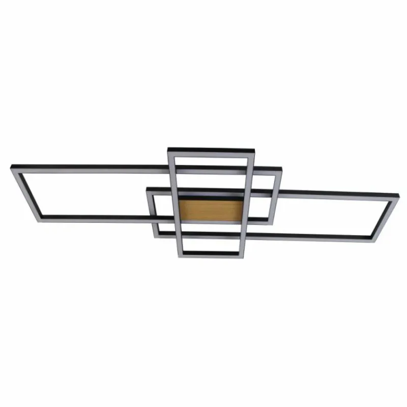 Lampes En Bois-Luminaires Wofi Plafonnier Wofi ZENIT LED Écru, Noir, 1 lumière