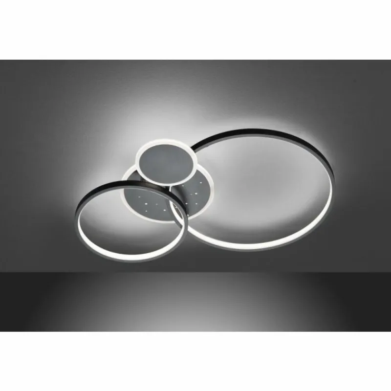 Luminaires Wofi Plafonnier Wofi-Leuchten KIAH LED Noir, 1 lumière* Éclairage Led