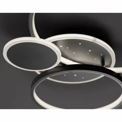 Luminaires Wofi Plafonnier Wofi-Leuchten KIAH LED Noir, 1 lumière* Éclairage Led