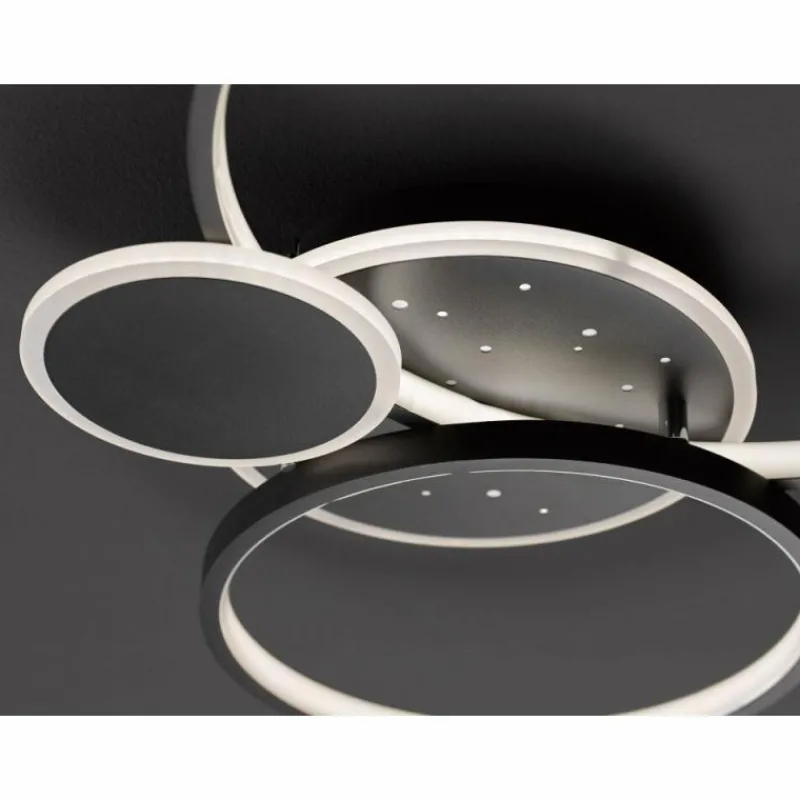 Luminaires Wofi Plafonnier Wofi-Leuchten KIAH LED Noir, 1 lumière* Éclairage Led