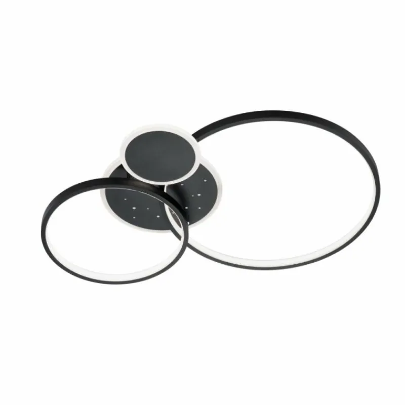 Luminaires Wofi Plafonnier Wofi-Leuchten KIAH LED Noir, 1 lumière* Éclairage Led