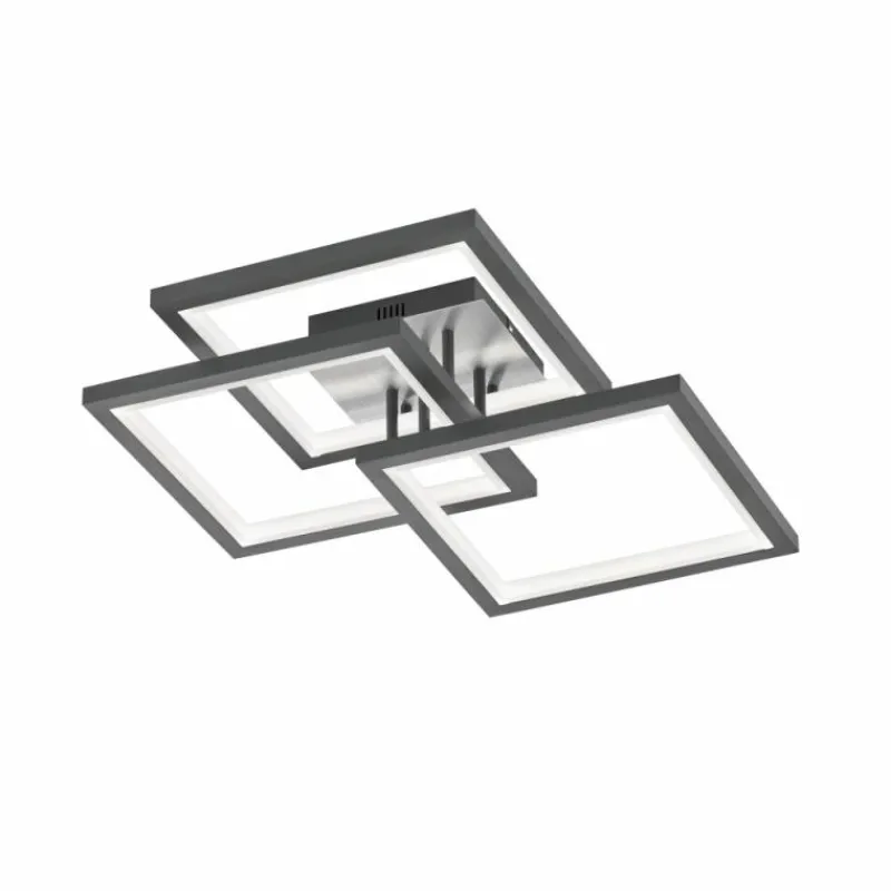 Luminaires Wofi Plafonnier Wofi-Leuchten MURIEL LED Gris, 1 lumière* Éclairage Led