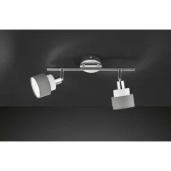 Lampes En Tissu-Luminaires Wofi Plafonnier Wofi-Leuchten NAPLES Chrome, 2 lumières