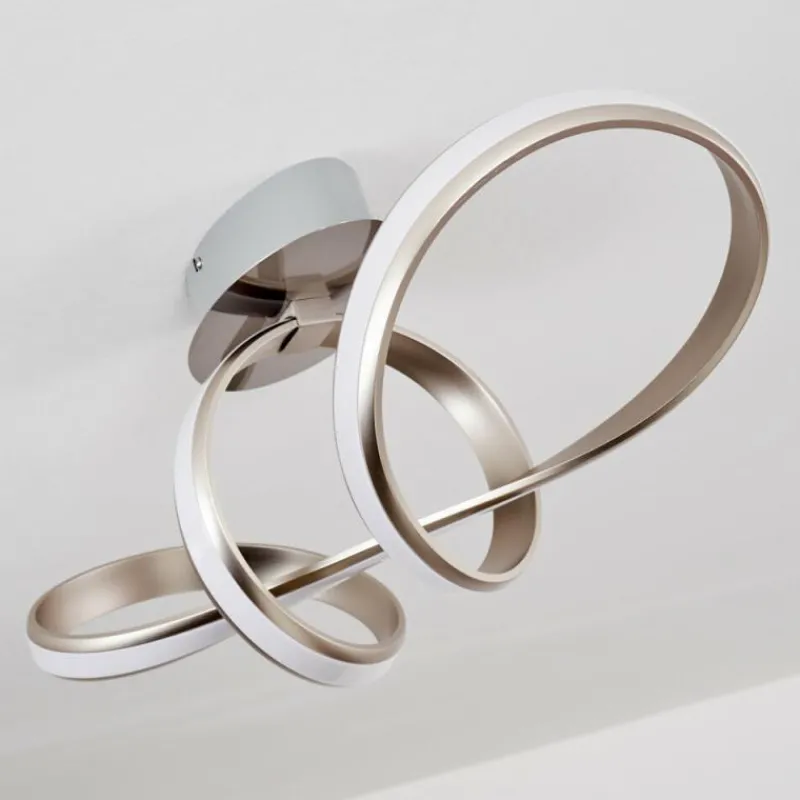 hofstein Plafonnier Woyens LED Acier brossé, 1 lumière