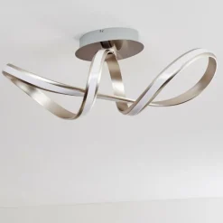 hofstein Plafonnier Woyens LED Acier brossé, 1 lumière